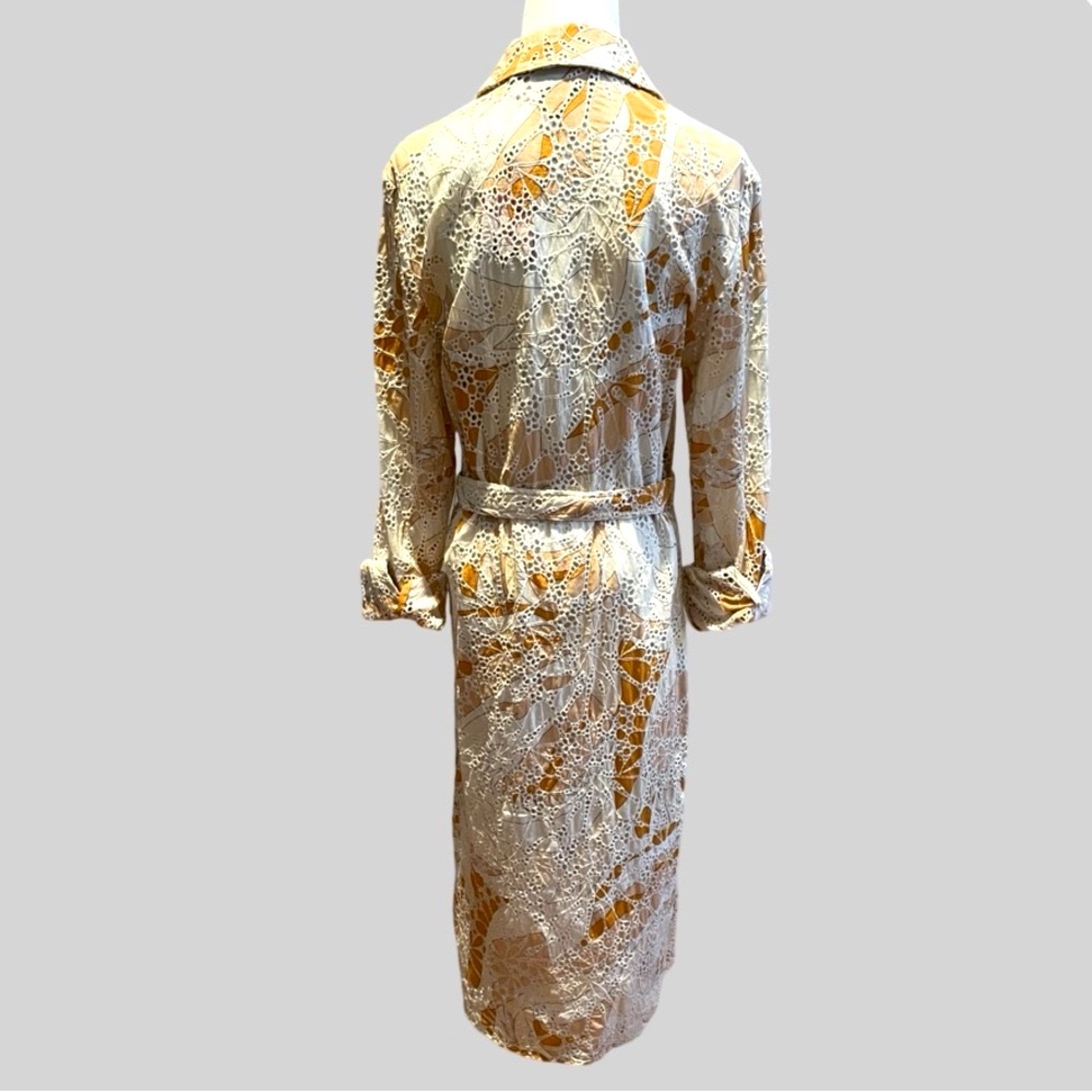 NWT Le Superbe Cream Long Sleeve Notched Collar Shirt Dress Size 8 - Picture 9 of 14